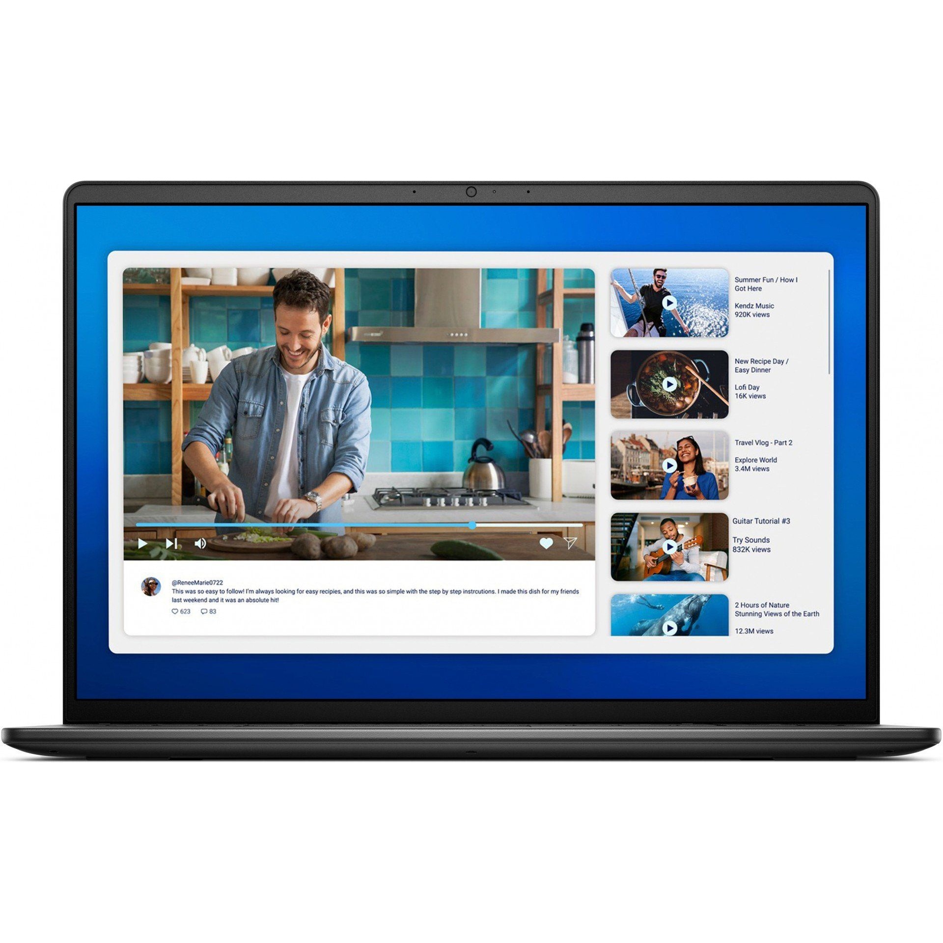 Laptop Dell 16 DC16250, 16 inch 1920 x 1200, Intel 120U 10 C / 12 T, 1.4 GHz - 5.0 GHz, 12 MB cache, 15 W, 16 GB DDR5, 512 GB SSD, Intel Graphics, Windows 11 Pro