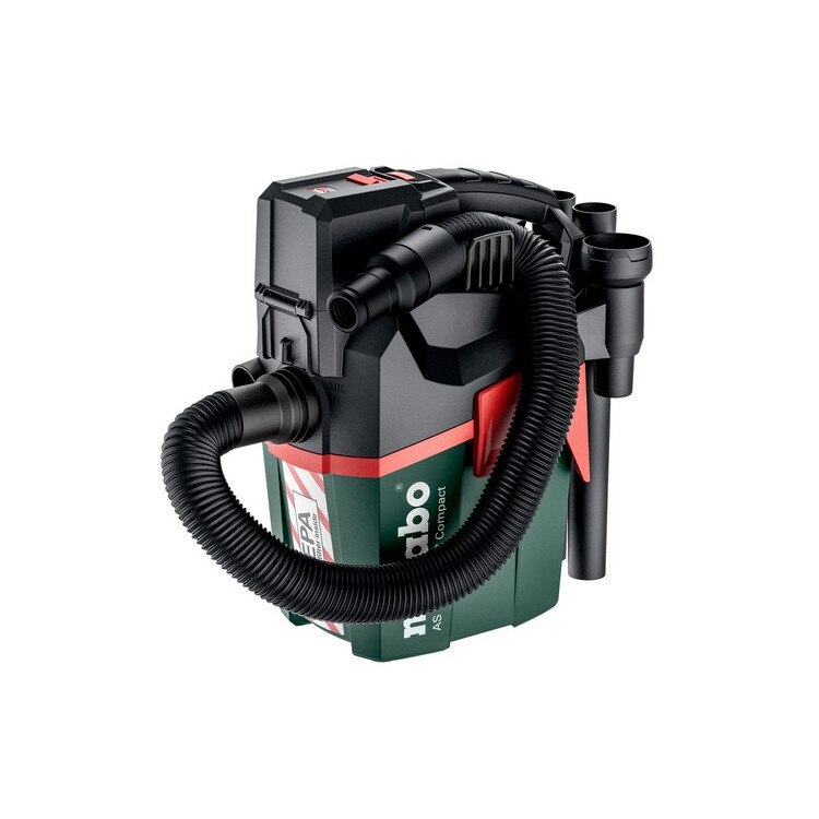Aspirator Metabo, Rezervor 6l, 18V, Filtru HEPA, Verde/Negru