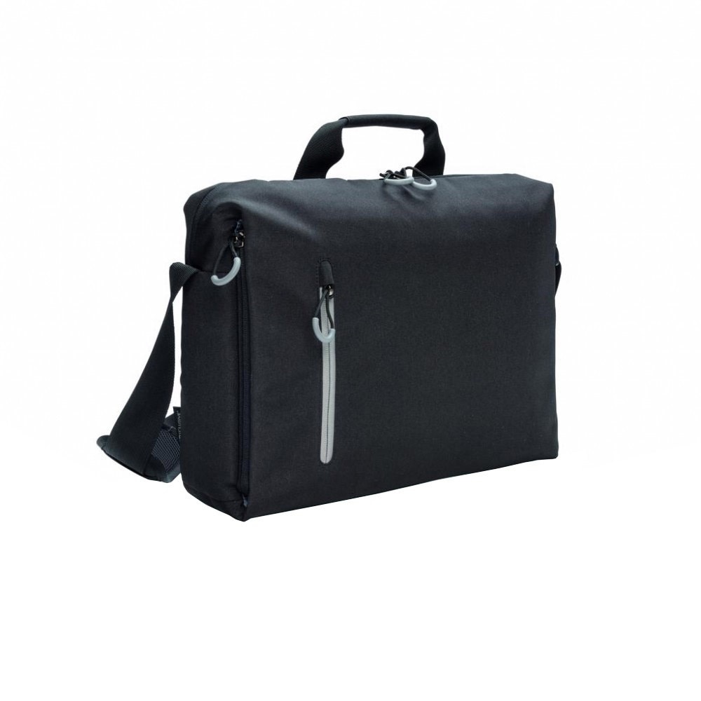 Geanta laptop 15.6 inch, fara PVC, XD by AleXer, JU008, poliester, negru, breloc inclus