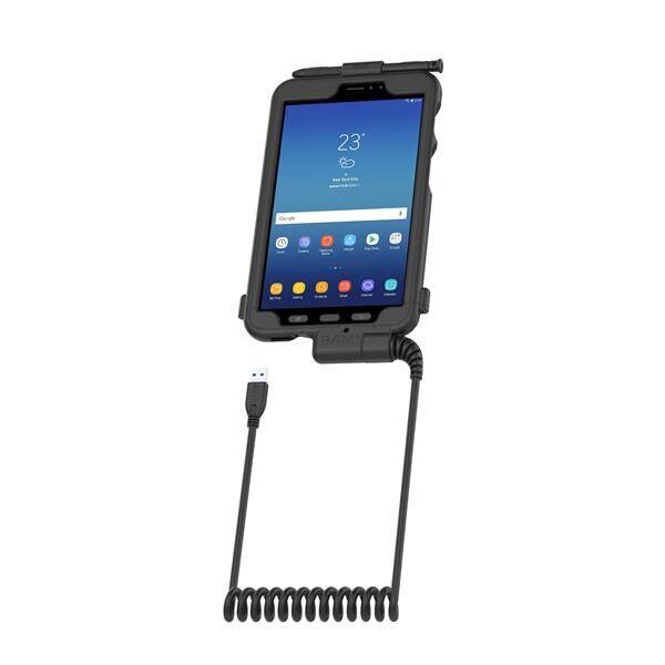 Carcasa RAM Tough-Case, Ram Mounts, pentru Samsung Galaxy Tab Active3 si Tab Active2, cablu de alimentare inclus, protectie optimizata