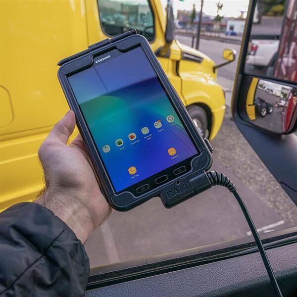 Carcasa RAM Tough-Case, Ram Mounts, pentru Samsung Galaxy Tab Active3 si Tab Active2, cablu de alimentare inclus, protectie optimizata