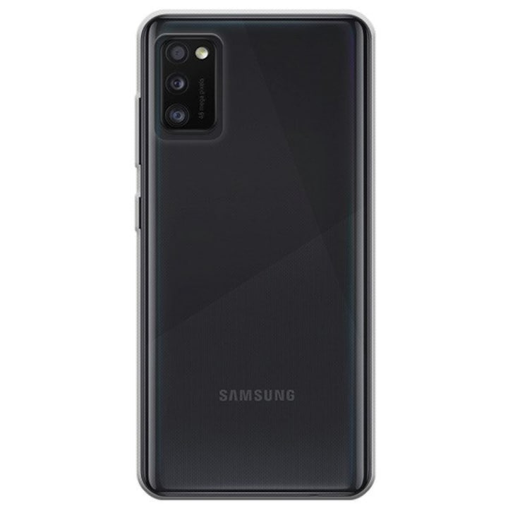Husa Transparenta compatibila cu Samsung Galaxy A41, Slim fit, Anti-alunecare, Design minimalist, 1 mm