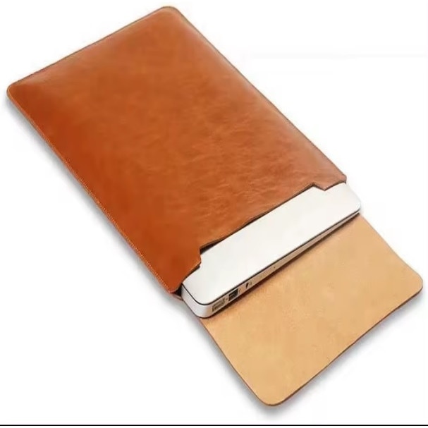 Husa din piele ecologica, rezistenta la apa, pentru Laptop/notebook/MacBook Pro/Ipad, de 13 inchi, Maro