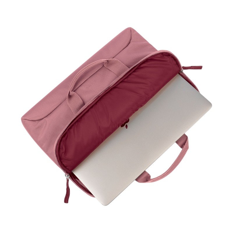 Geanta laptop Tucano Smilza Super Slim, roz, 37x27x3,5cm, cu compartiment antisoc pentru laptop