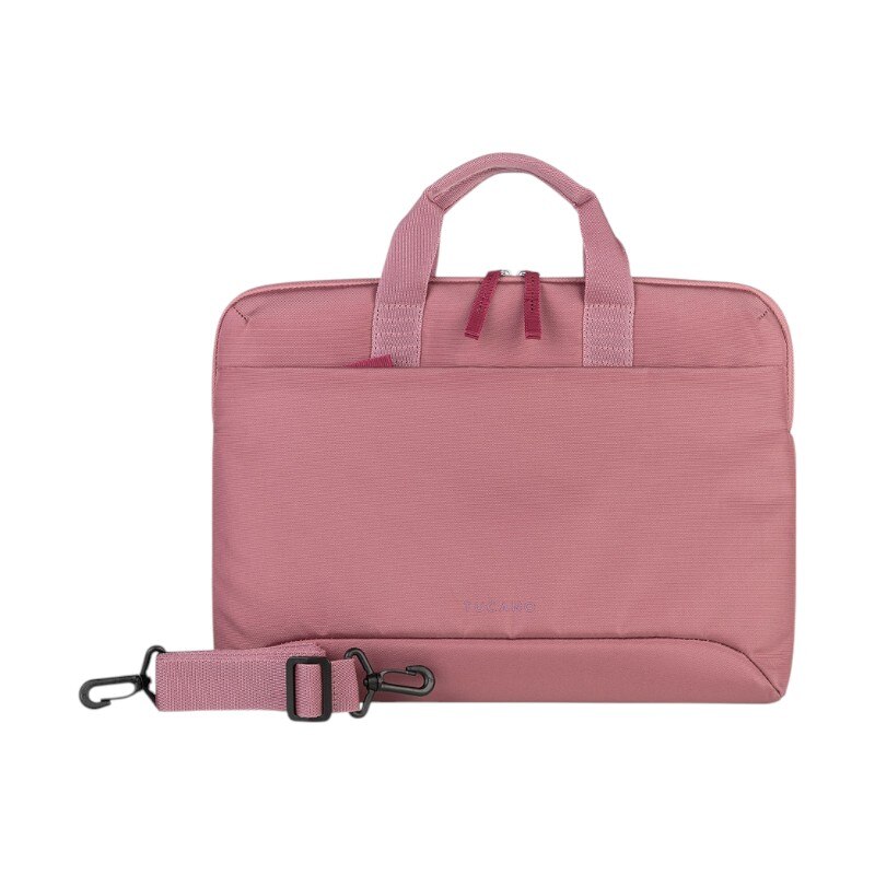 Geanta laptop Tucano Smilza Super Slim, roz, 37x27x3,5cm, cu compartiment antisoc pentru laptop
