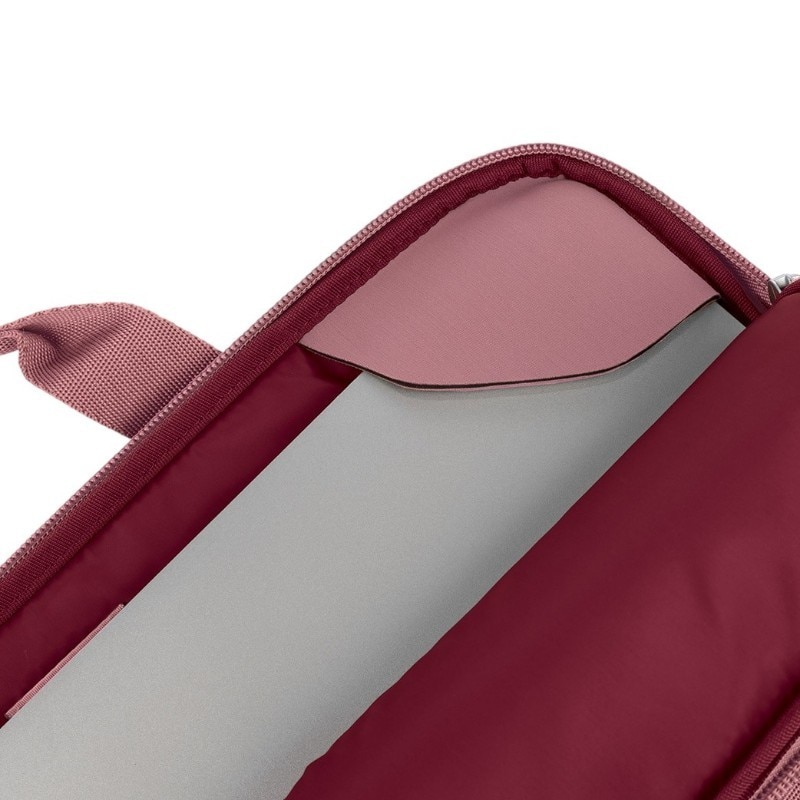 Geanta laptop Tucano Smilza Super Slim, roz, 37x27x3,5cm, cu compartiment antisoc pentru laptop
