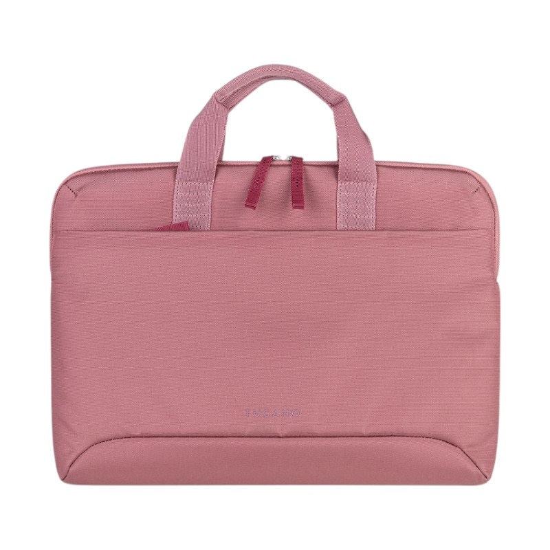 Geanta laptop Tucano Smilza Super Slim, roz, 37x27x3,5cm, cu compartiment antisoc pentru laptop