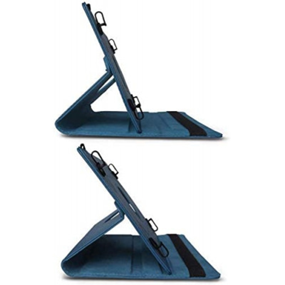 Husa Rotativa Tableta pentru Acer Iconia One 10, Stand Portret si Landscape, Inchidere Sigura, Prindere Elastica, Smart Design, Universala 10, Albastru