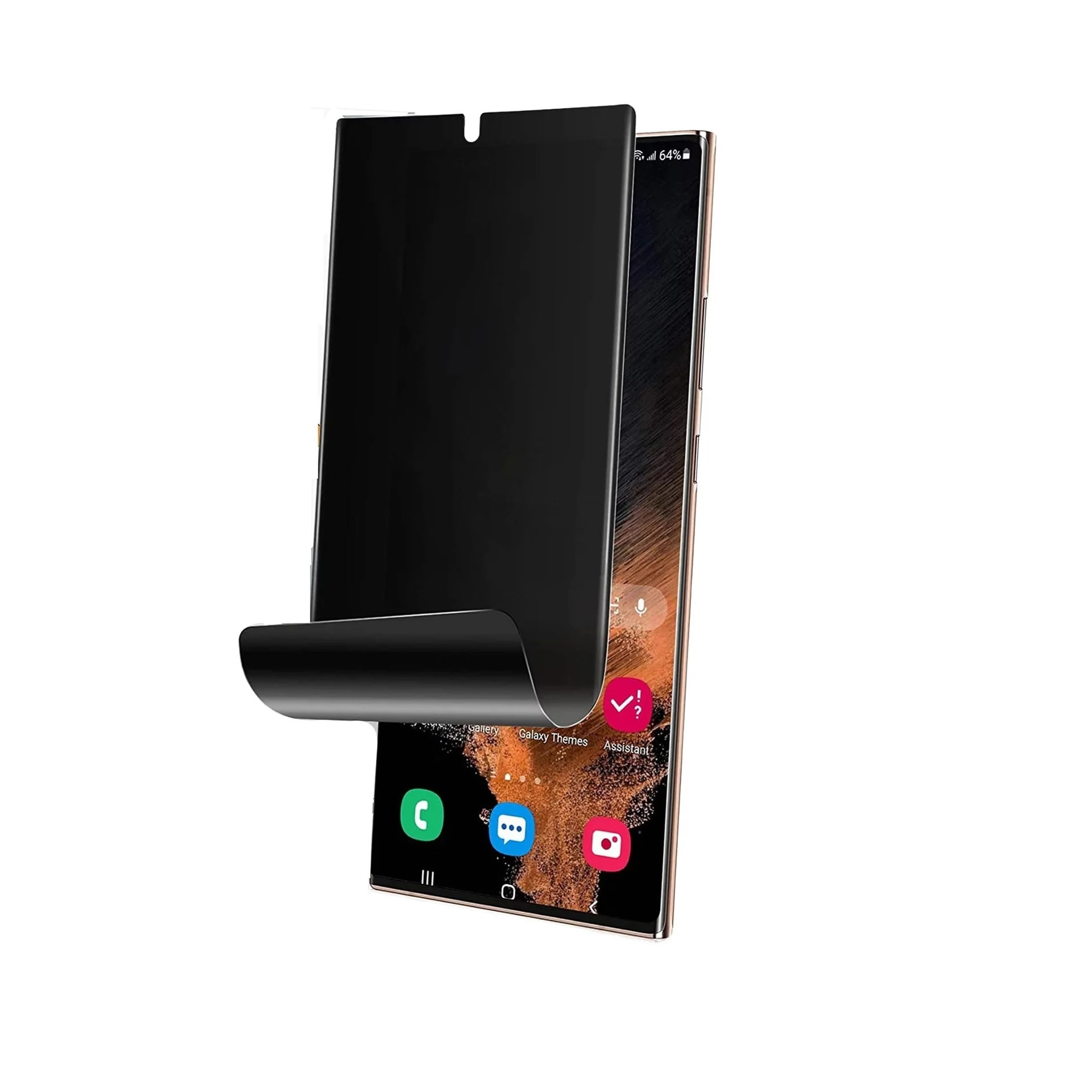 Folie de protectie ecran compatibila cu Samsung S22 Ultra, Privacy Hydrogel din silicon, TPU, acopera tot ecranul, transparenta, PlanetPhone®