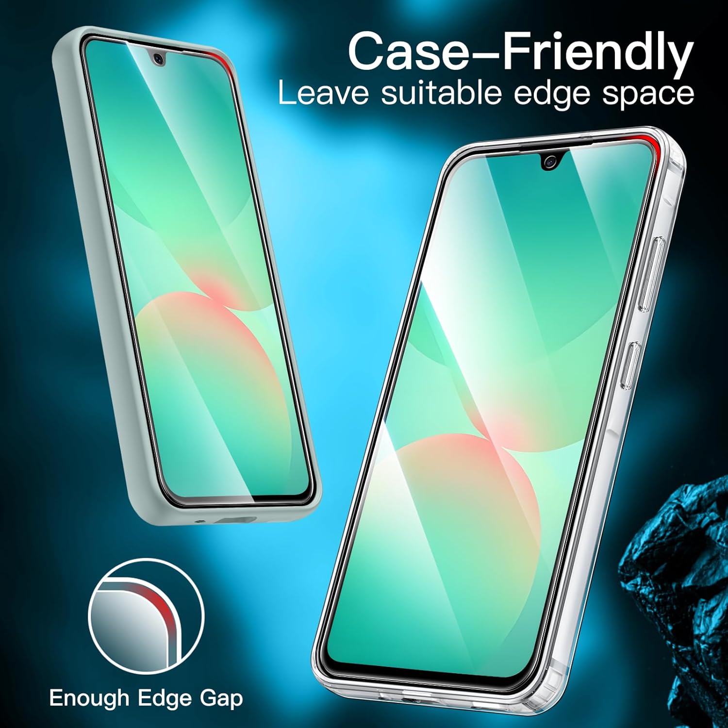 Set 2 Folii Protectie Telefoane, compatibile cu Samsung A16/A26, Sticla Temperata 9H, Transparent, 2.5D