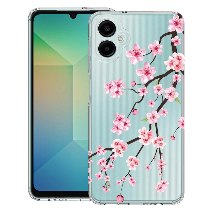 BestCase® Husa pentru Samsung Galaxy A06 5G, Anti Shock 1.5MM, Japan Cherry tree, Protectie camera, ecran si colturi, 1997853 AS 1475