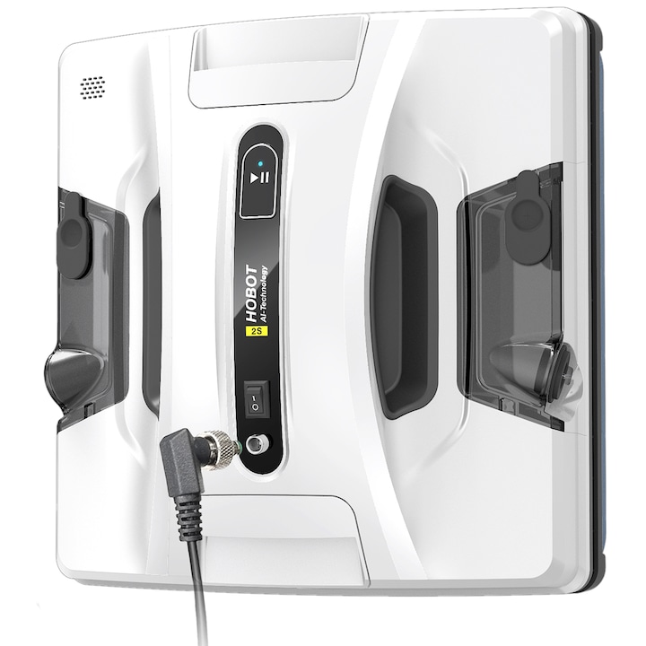 Robot curatare geamuri cu 2 pulverizatoare, HOBOT 2S, Bluetooth, UPS incorporat, Wi-Fi