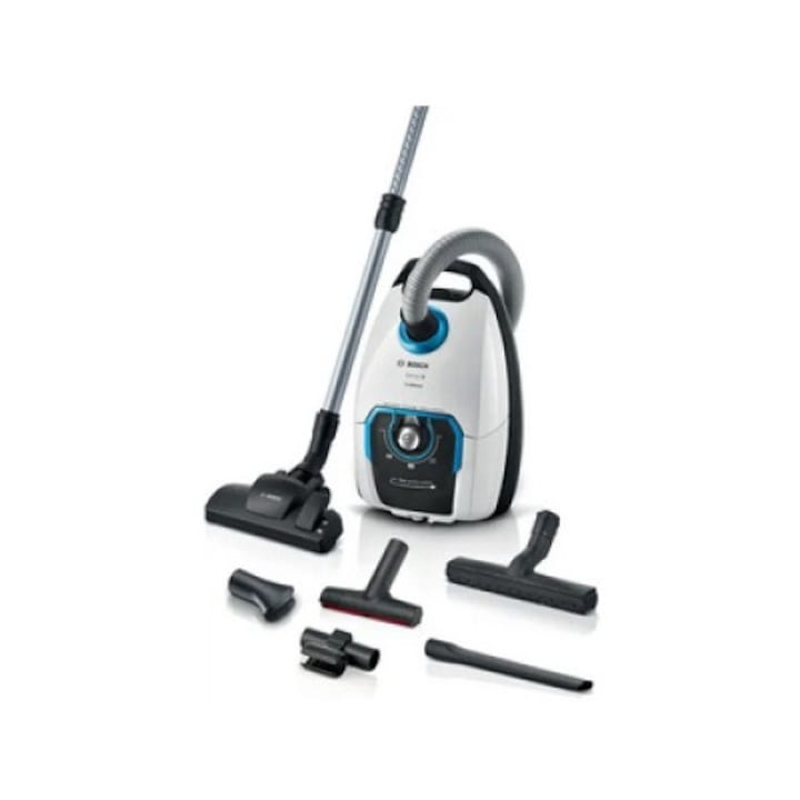 Aspirator, Bosch, Serie 8 BGB75XSIL, 650 W, 5 L, alb