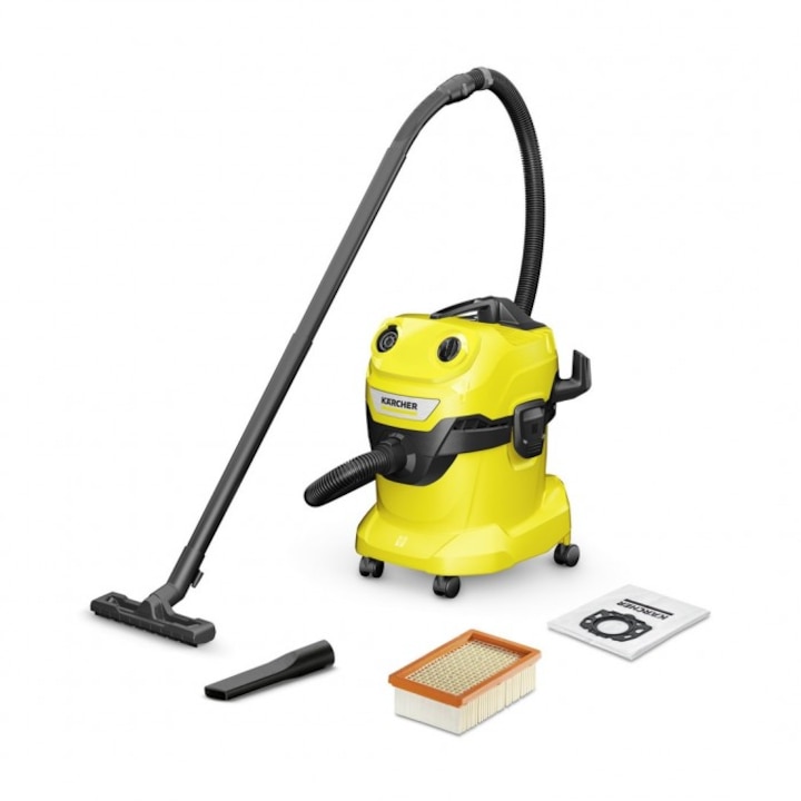 Aspirator, Karcher, 20 l, Negru/Galben