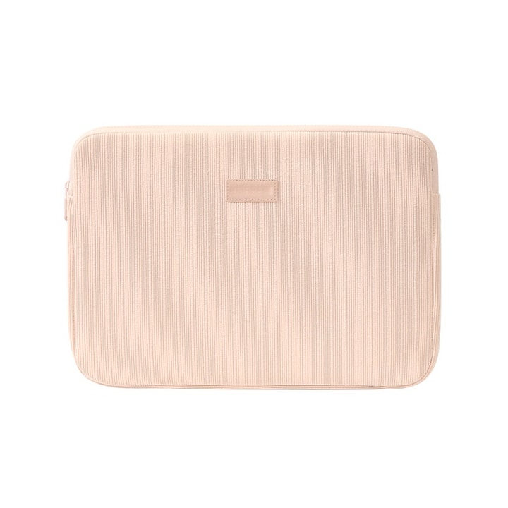 Geanta pentru laptop 15.6", la moda, eleganta, interior din plus, design ergonomic, usoara si portabila, 37.5x2.5x27.5cm, roz