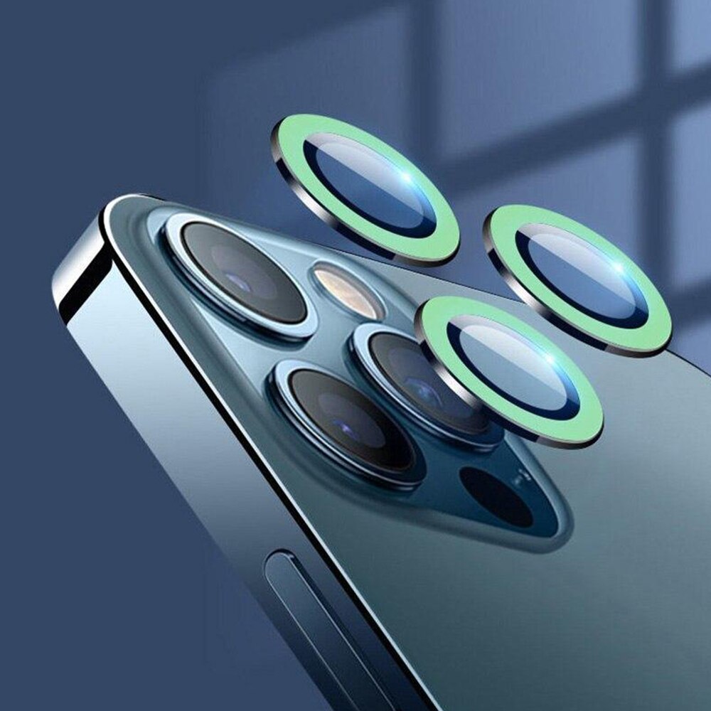 Folie Protectie Camera Foto, Compatibila cu Apple iPhone 13 Pro Max, Glow in The Dark, Transparenta