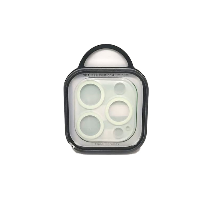 Folie Protectie Camera Foto, Compatibila cu Apple iPhone 13 Pro Max, Glow in The Dark, Transparenta