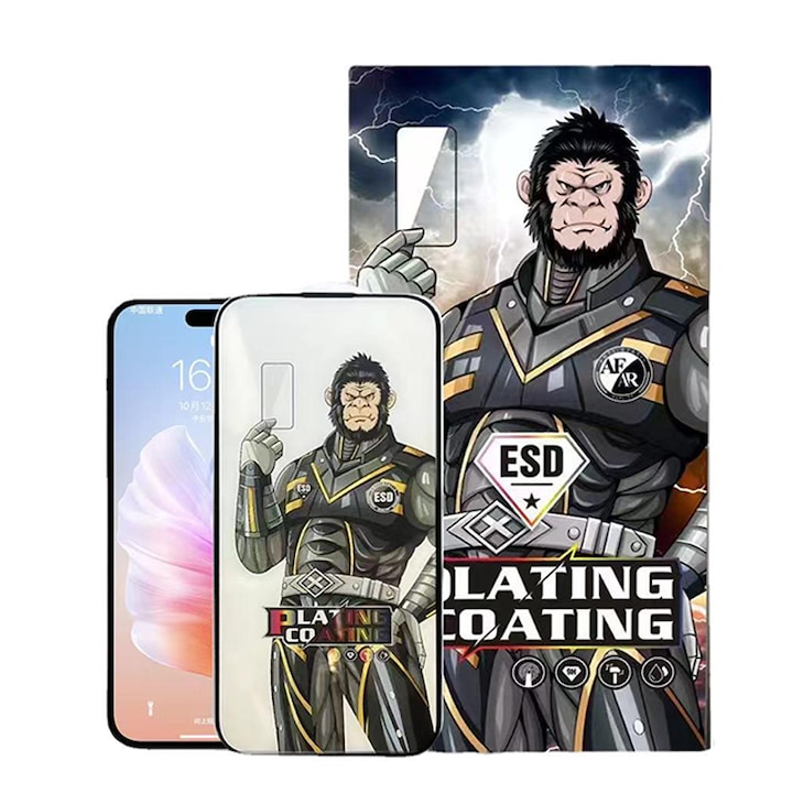 Folie protectie telefon, Sticla securizata, 9H, Pentru iPhone 15 Pro, Transparent