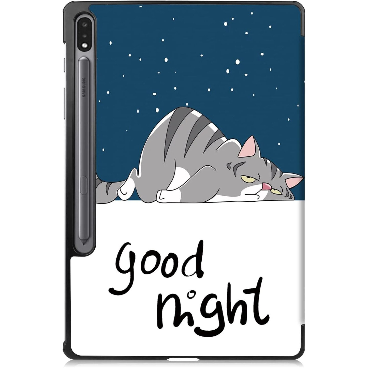Husa Slim Sigloo, Smart Cover, Trifold, pentru Lenovo Tab P11 Pro( 2nd Gen), (TB-132FU/TB-138FU), 11.2", Good Night