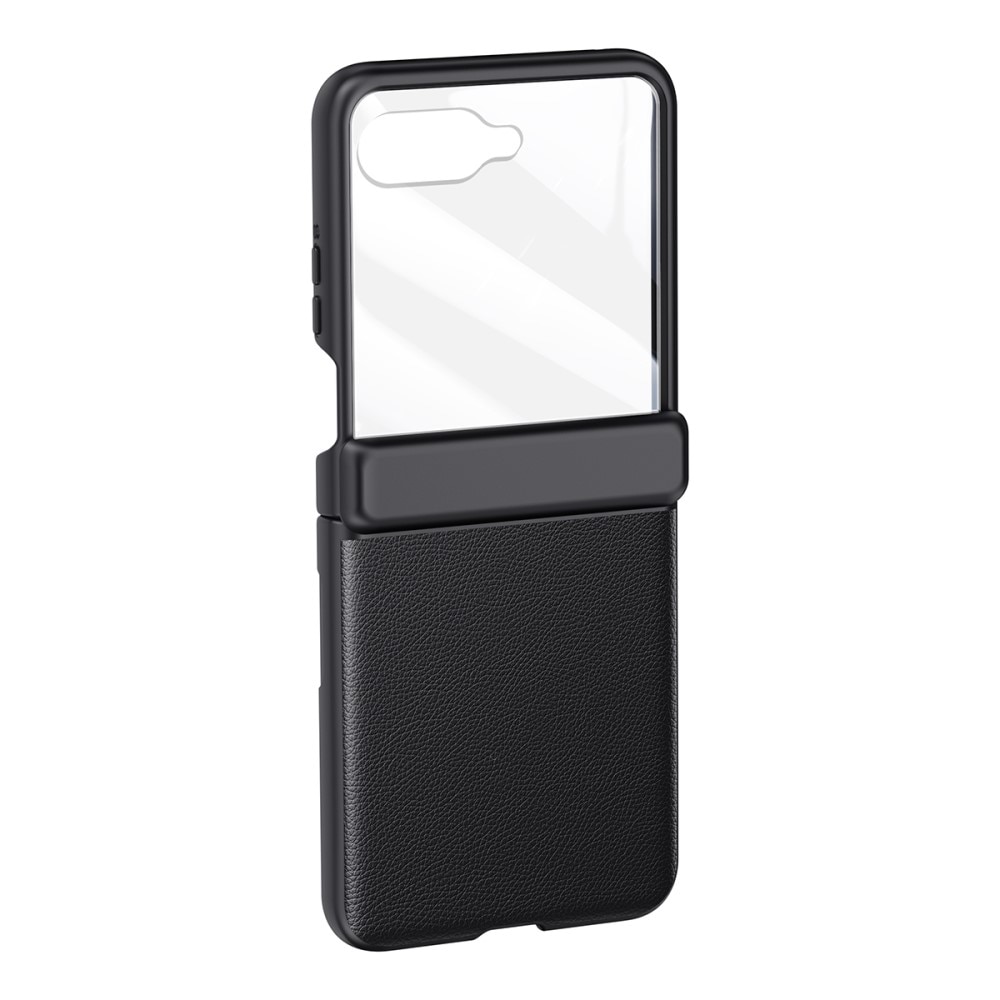 Husa telefon pentru Motorola Razr 50 Ultra, ERBORD, Piele ecologica/Plastic, Negru