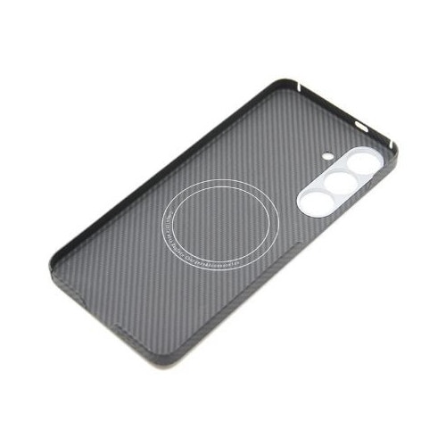 Husa de protectie Tip Kevlar (fibra aramida) pentru Samsung Galaxy S25 FE – Ultra-Slim, Anti-Alunecare, Compatibila MagSafe, Protectie la Socuri, Negru Carbon