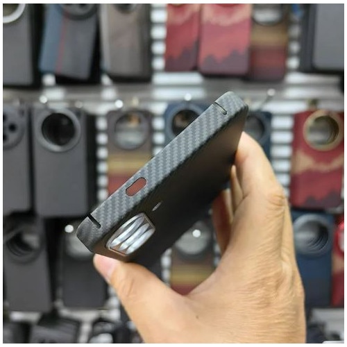 Husa de protectie Tip Kevlar (fibra aramida) pentru Samsung Galaxy S25 FE – Ultra-Slim, Anti-Alunecare, Compatibila MagSafe, Protectie la Socuri, Negru Carbon