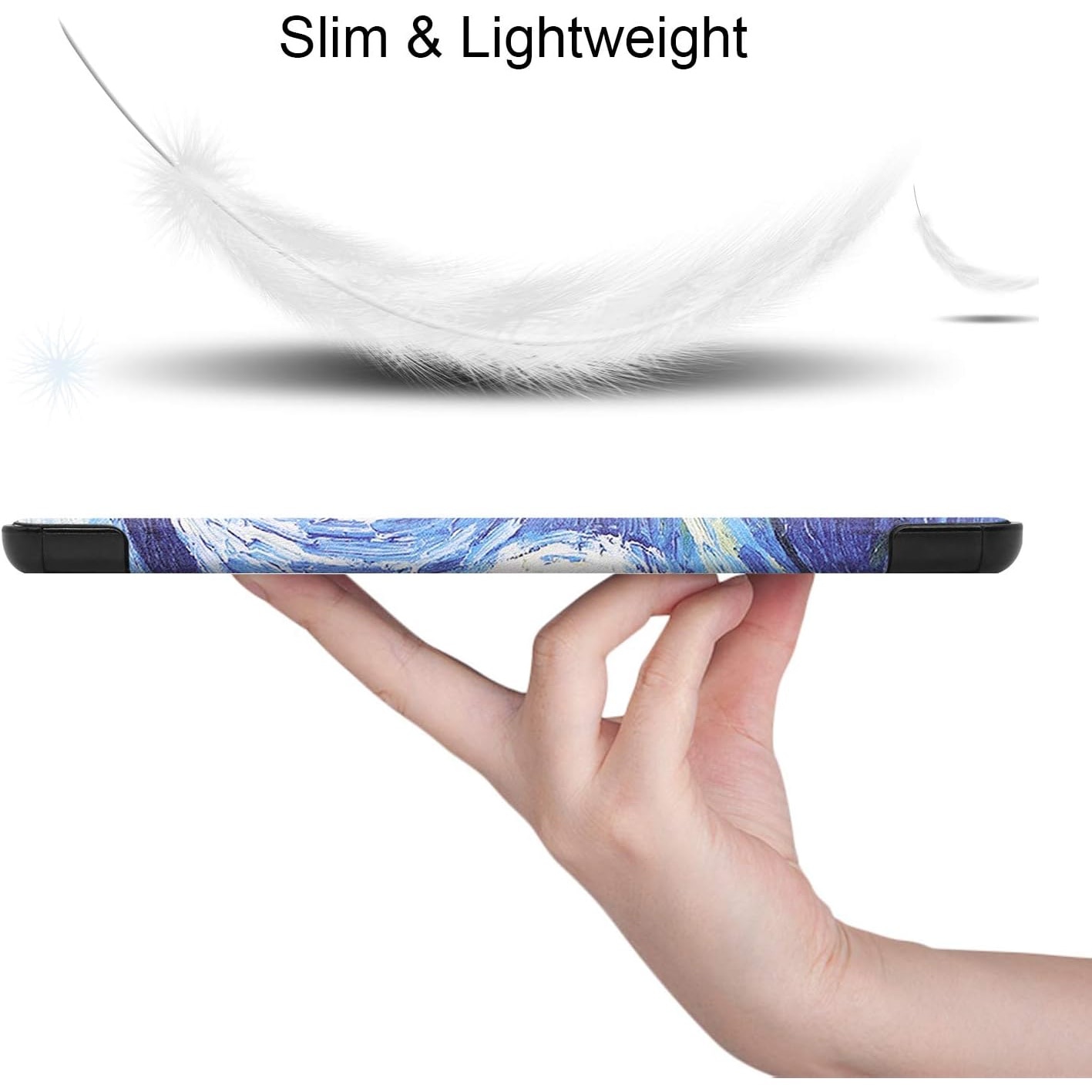 Husa pentru Samsung Galaxy Tab S9 Plus / S9 FE+ Plus 12.4 inch UltraSlim de tip stand, functie sleep/wake-up, Smart Cover, model Abstract, Sigloo