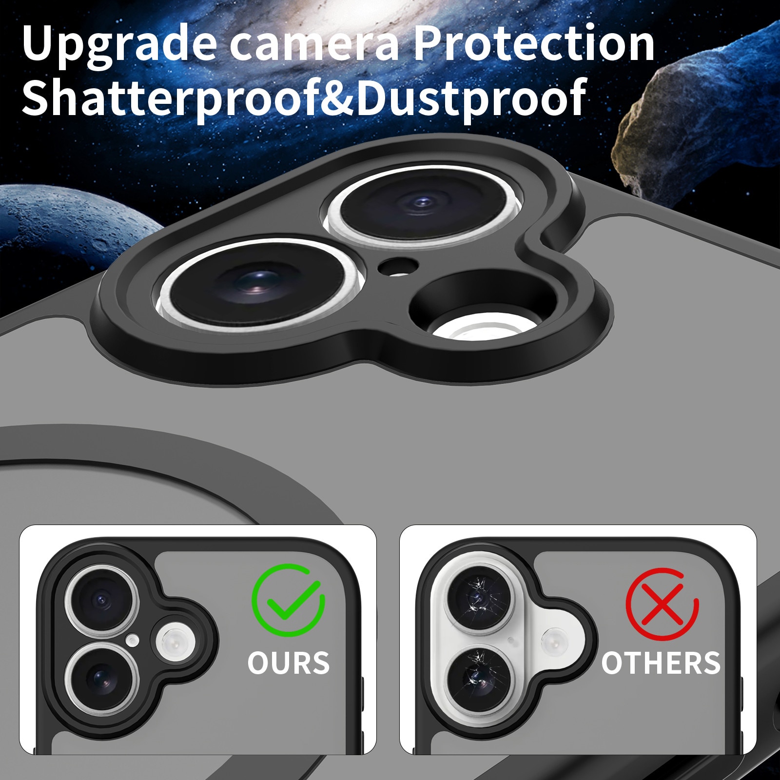 Husa de protectie pentru iPhone 17, Omelivon, MagSafe, Protectie completa, Anti-Soc, Decupaje Precise, Incarcare Wireless, Negru
