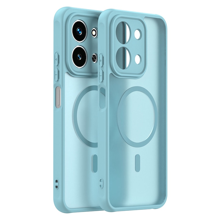 Husa pentru Xiaomi Redmi 15C 4G / Redmi 15C 5G, SKYDDAR INNOVATION, HaloFrost MagSafe II, Antisoc, set cu sticker, Verde menta