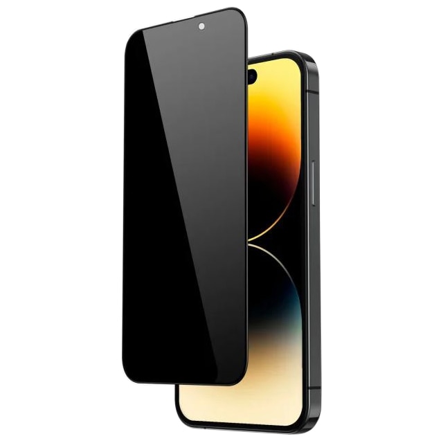 Folie Privacy, Apple iPhone 15, Protectie Profesionala, Sticla Securizata 99H - Negru