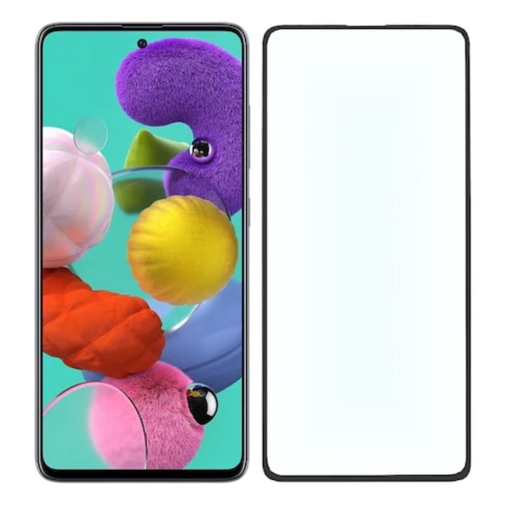 Folie de Protectie din Sticla pentru Samsung Galaxy A51 4G cu Kit Montare Inclus, Adeziv pe toata suprafata, Protectie Anti-Zgarieturi si Socuri