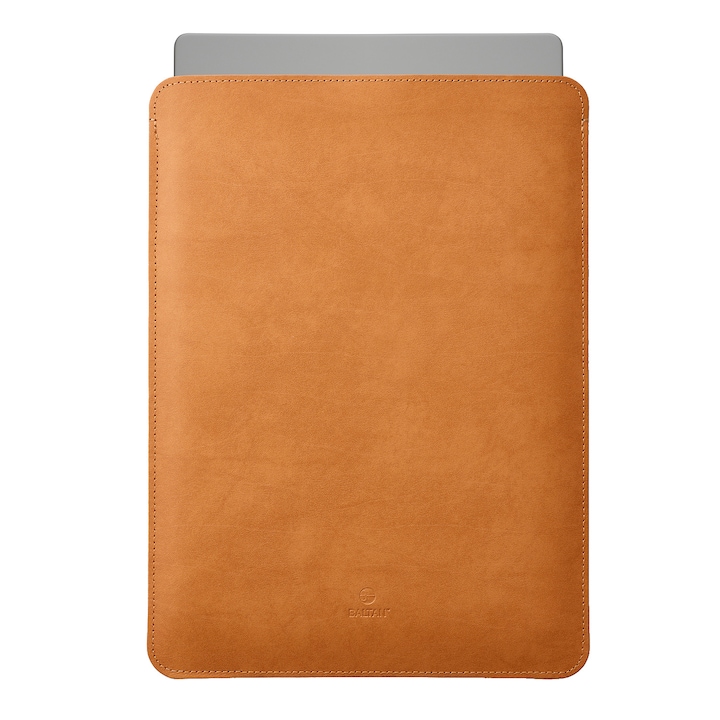 Husa pentru MacBook Air 15 M3 Baltan Sleeve 15 inch din piele naturala premium rezistenta la apa, maro