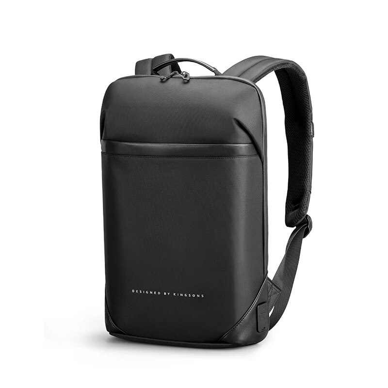 Rucsac business, Kingsons, compatibil cu laptop 15,6 inch, impermeabil, port USB, antifurt, rezistent la socuri, suport chei sau ochelari, negru