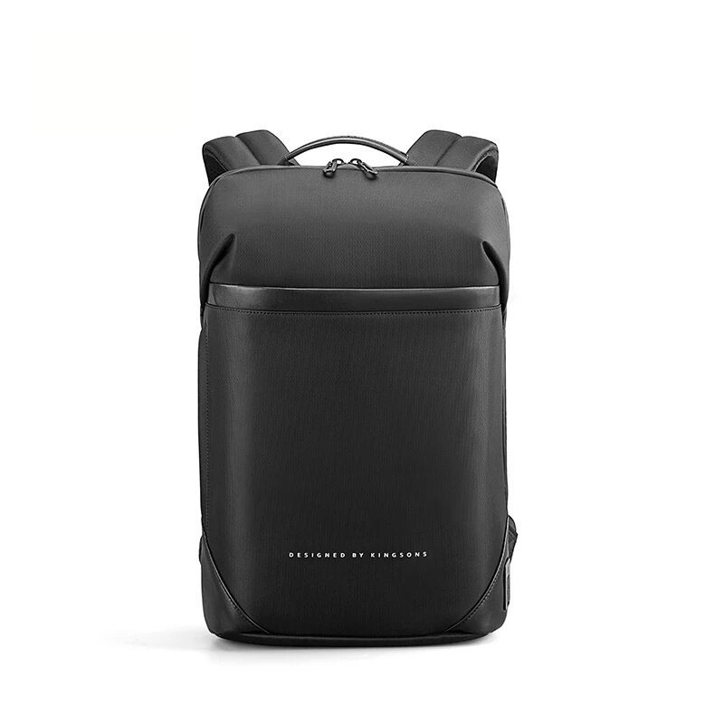 Rucsac business, Kingsons, compatibil cu laptop 15,6 inch, impermeabil, port USB, antifurt, rezistent la socuri, suport chei sau ochelari, negru