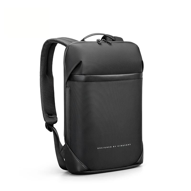 Rucsac business, Kingsons, compatibil cu laptop 15,6 inch, impermeabil, port USB, antifurt, rezistent la socuri, suport chei sau ochelari, negru