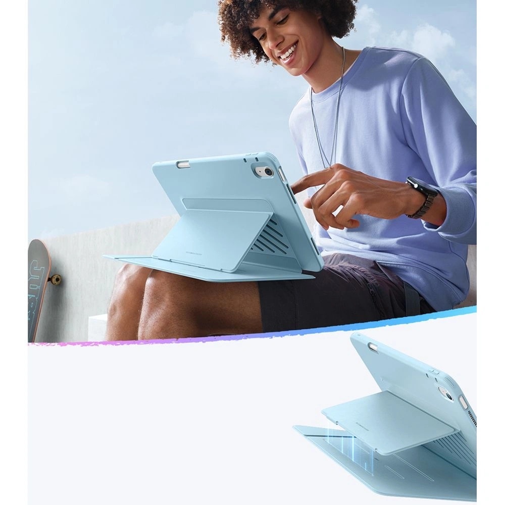 Husa ESR Flip Hybrid compatibila cu iPad Air 6 13 inch 2024/2025 Sky Blue