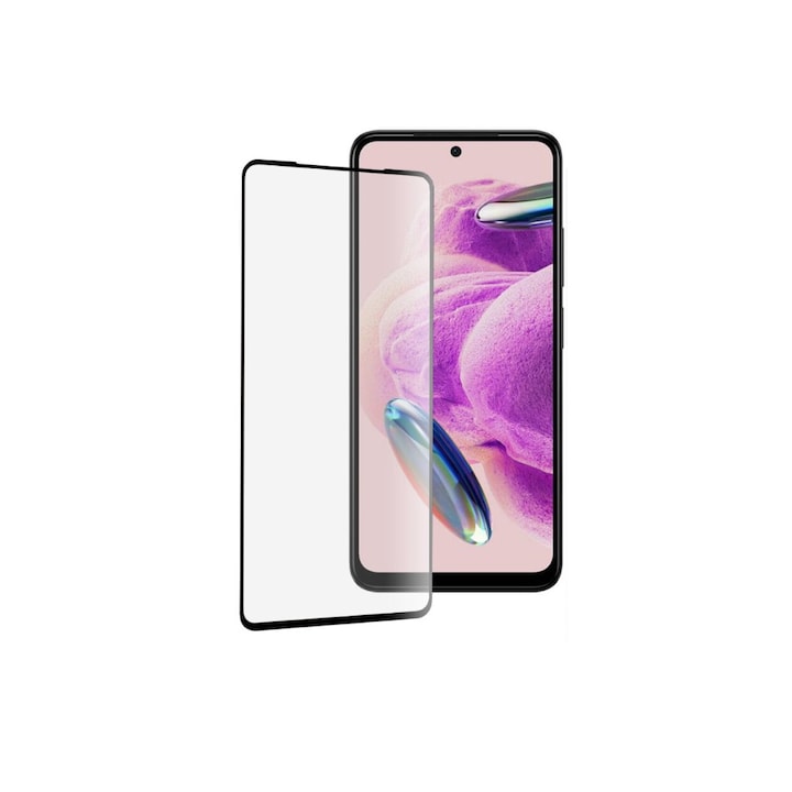 Folie Sticla Securizata, Flippy, Pentru Xiaomi Redmi note 12 Pro, Full Glue, Margini Negre, Transparent