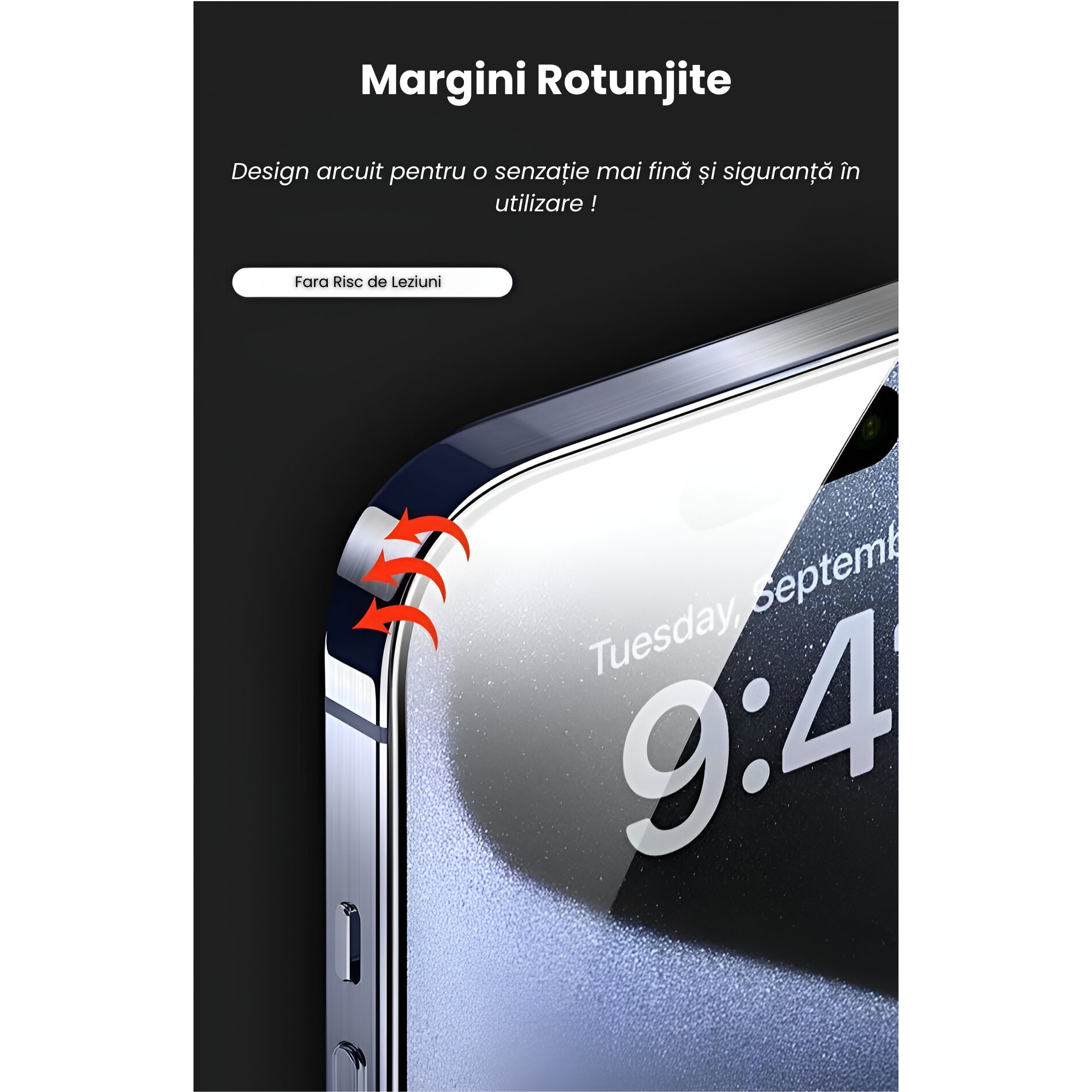 Set 2 Folii Transparent Glass, Compatibil cu iPhone 16 PRO, iPhone 17 Sticla Securizata, Gorila X instalare usoara cu dispozitiv EASYAPP pentru indepartarea prafului, Anti-zgarieturi, Anti-amprenta, Anti-explozie, Anti-soc, Anti-ulei, Anti-orbire