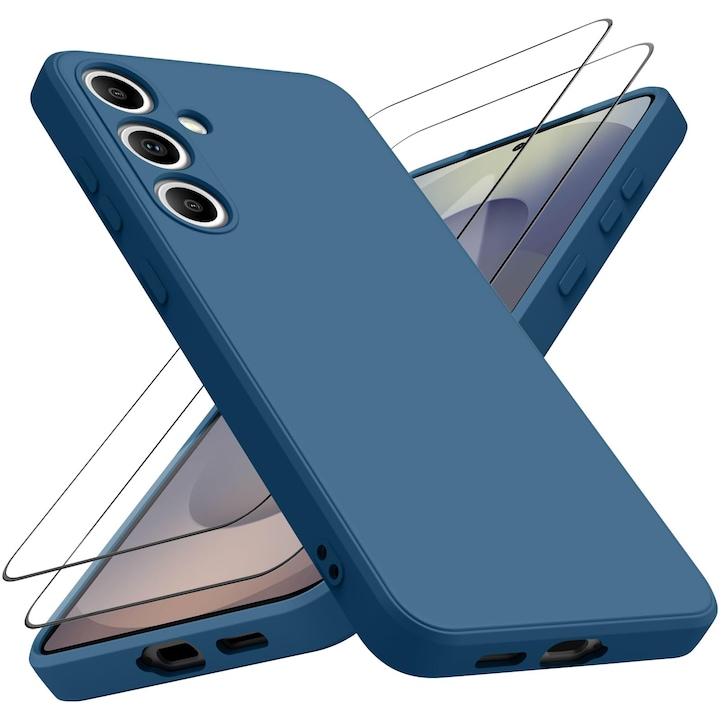 Husa pentru Samsung Galaxy S25 Ultra, din silicon lichid pentru, o prindere confortabila, LIXR-04EN®, Albastru safir