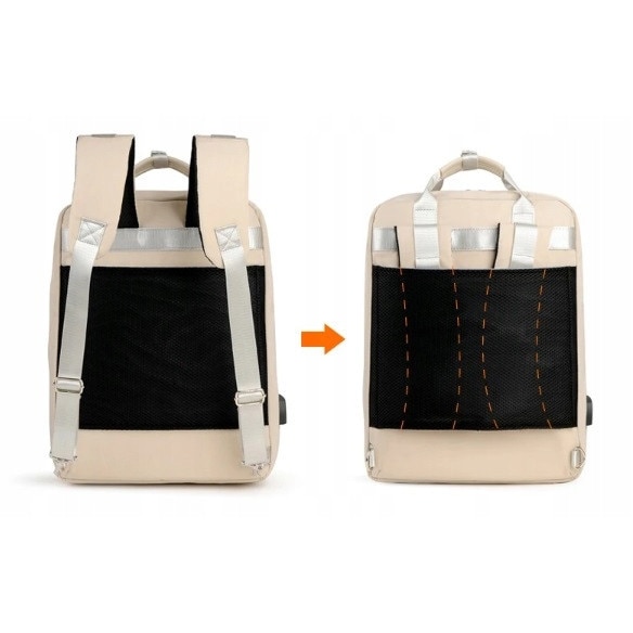 Rucsac multifunctional K&M pentru laptop 15,6'', impermeabil, cu port USB, 45x35x12cm, negru