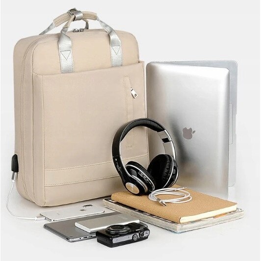 Rucsac multifunctional K&M pentru laptop 15,6'', impermeabil, cu port USB, 45x35x12cm, negru