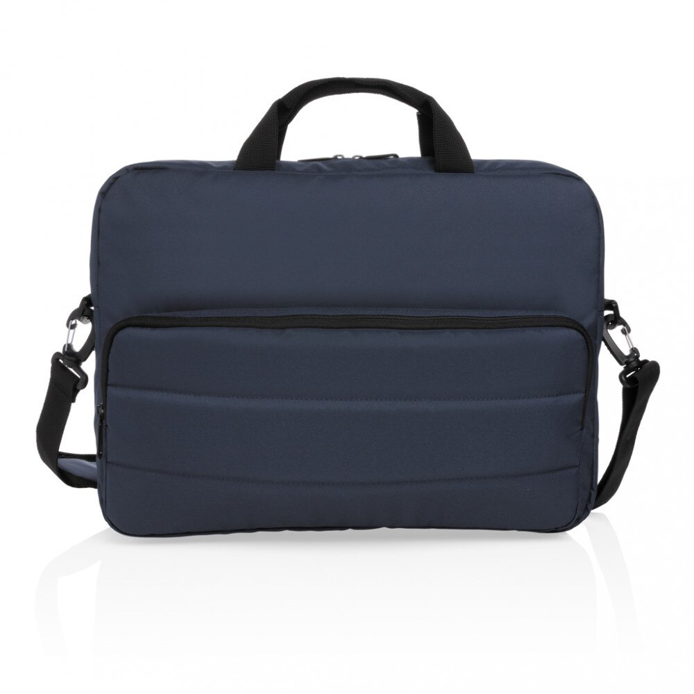 Geanta laptop 15.6 inch, 39.5x6x28 cm, XD by AleXer, 20SEP0004, Poliester, Poliuretan, Albastru, breloc inclus