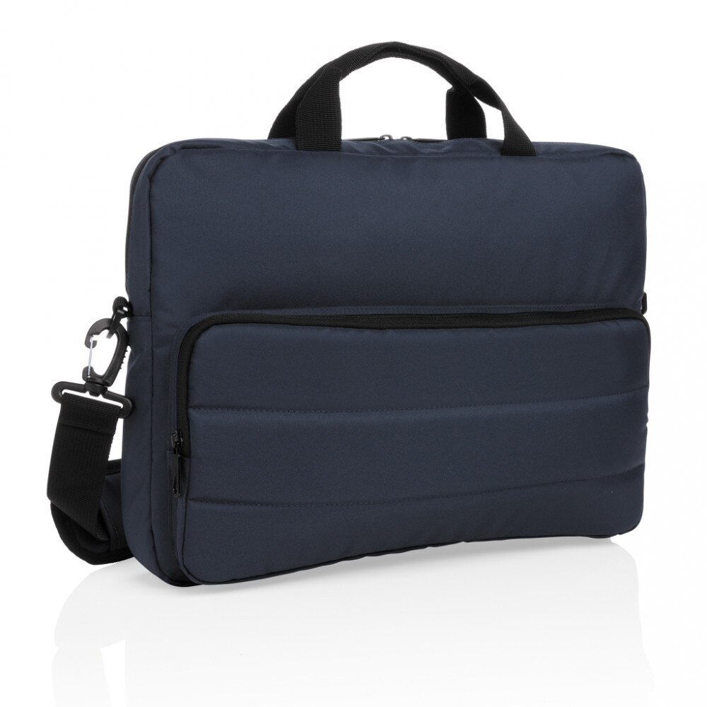 Geanta laptop 15.6 inch, 39.5x6x28 cm, XD by AleXer, 20SEP0004, Poliester, Poliuretan, Albastru, breloc inclus
