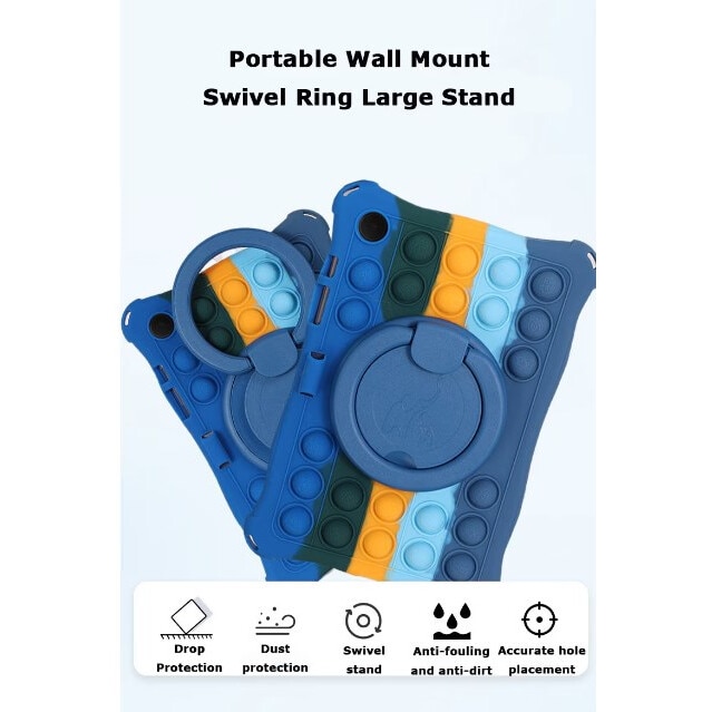 Husa de protectie pentru tableta, all inclusive, groasa, rezistenta la socuri, rezistenta la cadere, portabila, compatibila cu Samsung Tab A9 PLUS 11 inch, cu lant si pix capacitiv, suport rotativ 360°, culoare roz