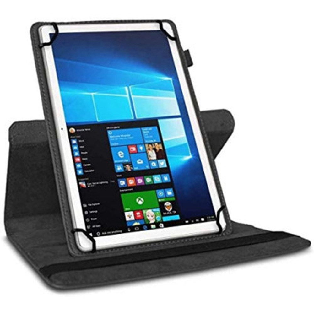 Husa Rotativa Tableta pentru TOSCIDO T50 10.1', Stand Portret si Landscape, Inchidere Sigura, Prindere Elastica, Smart Design, Universala 10, Negru