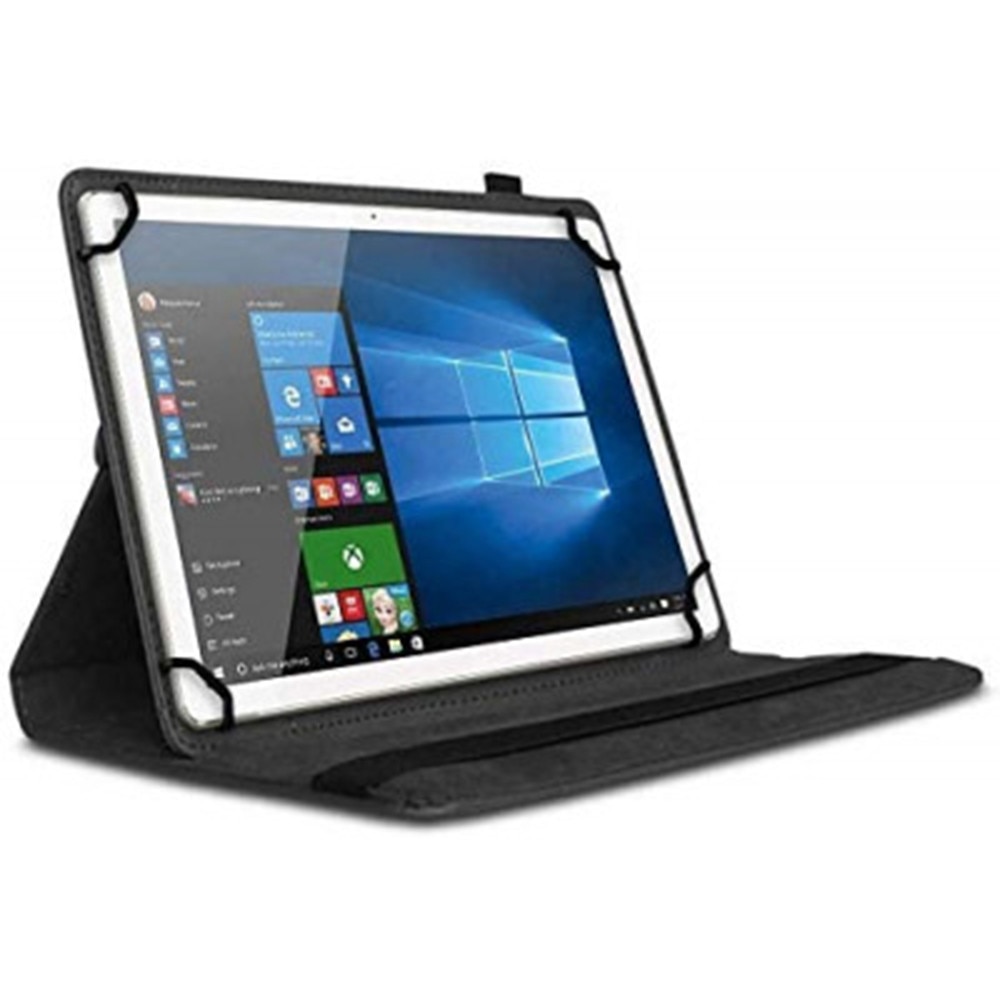 Husa Rotativa Tableta pentru TOSCIDO T50 10.1', Stand Portret si Landscape, Inchidere Sigura, Prindere Elastica, Smart Design, Universala 10, Negru