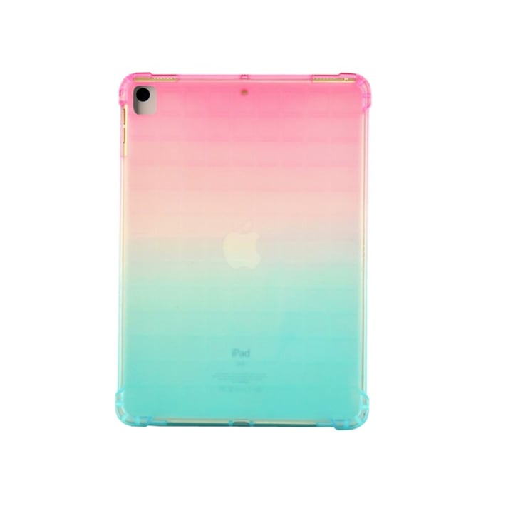 Husa silicon Bibilel high quality pentru Apple iPad Pro 11" (2018 si 2020), Verde-Roz, BBL2103