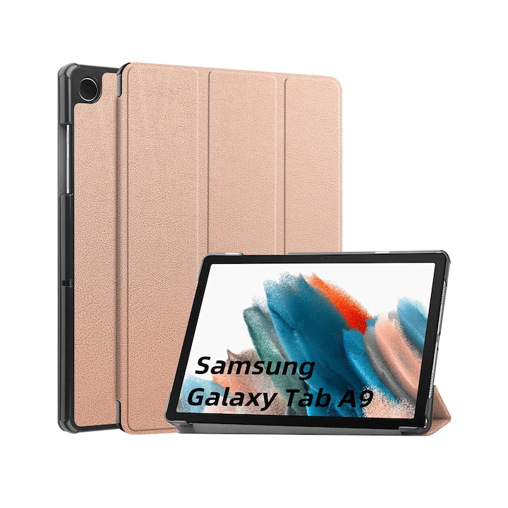 Husa Flip pentru Samsung Galaxy Tab A9 - Techsuit FoldPro - Rose Gold
