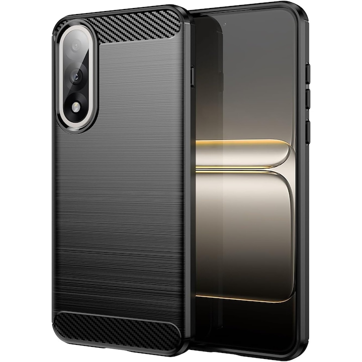 Husa pentru OnePlus Nord 5 Carbon Liquid Silicone Negru