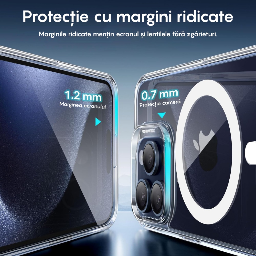 Husa compatibila cu Incarcarea Magsafe pentru Apple iPhone 14 Plus, CASEY STUDIOS™, de Protectie, Slim, pentru Incarcare Wireless, Margini Ridicate pentru Protectia Ecranului si a Camerelor